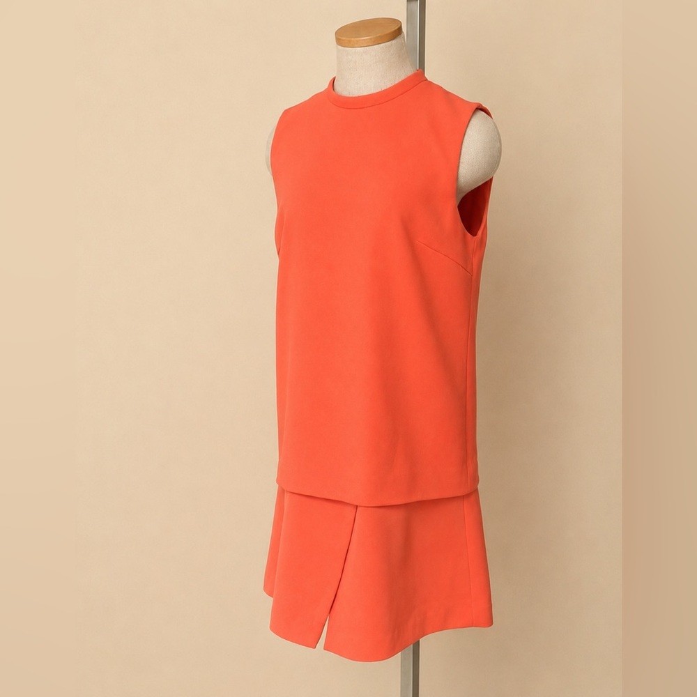 Finders Keepers Dress Coral Orange High Neck Split Front Size Medium